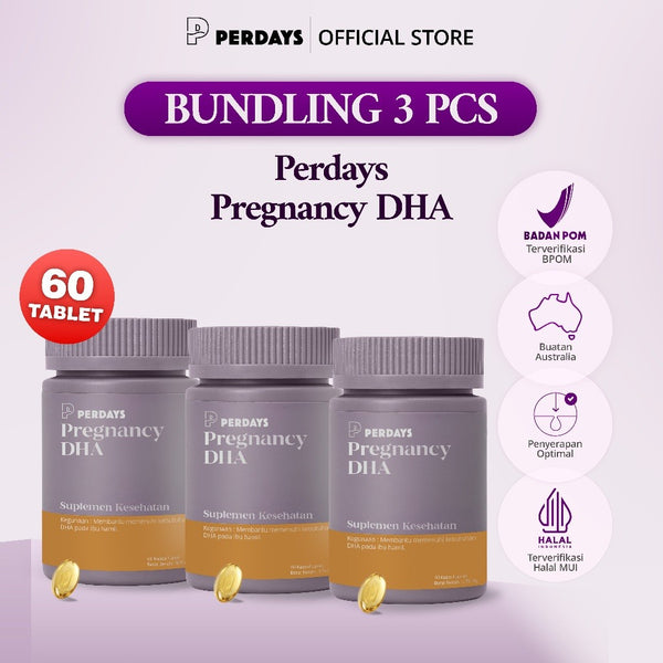 (HALAL) Perdays Pregnancy DHA 60 Soft Capsul (BUNDLING 3 pcs)
