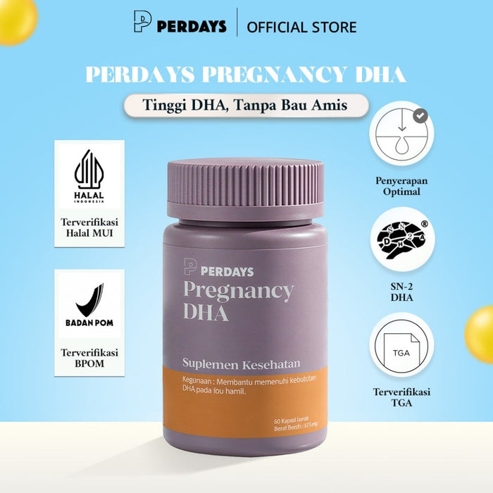 (HALAL) Perdays Pregnancy DHA 60 Soft Capsul Suplement Ibu Hamil